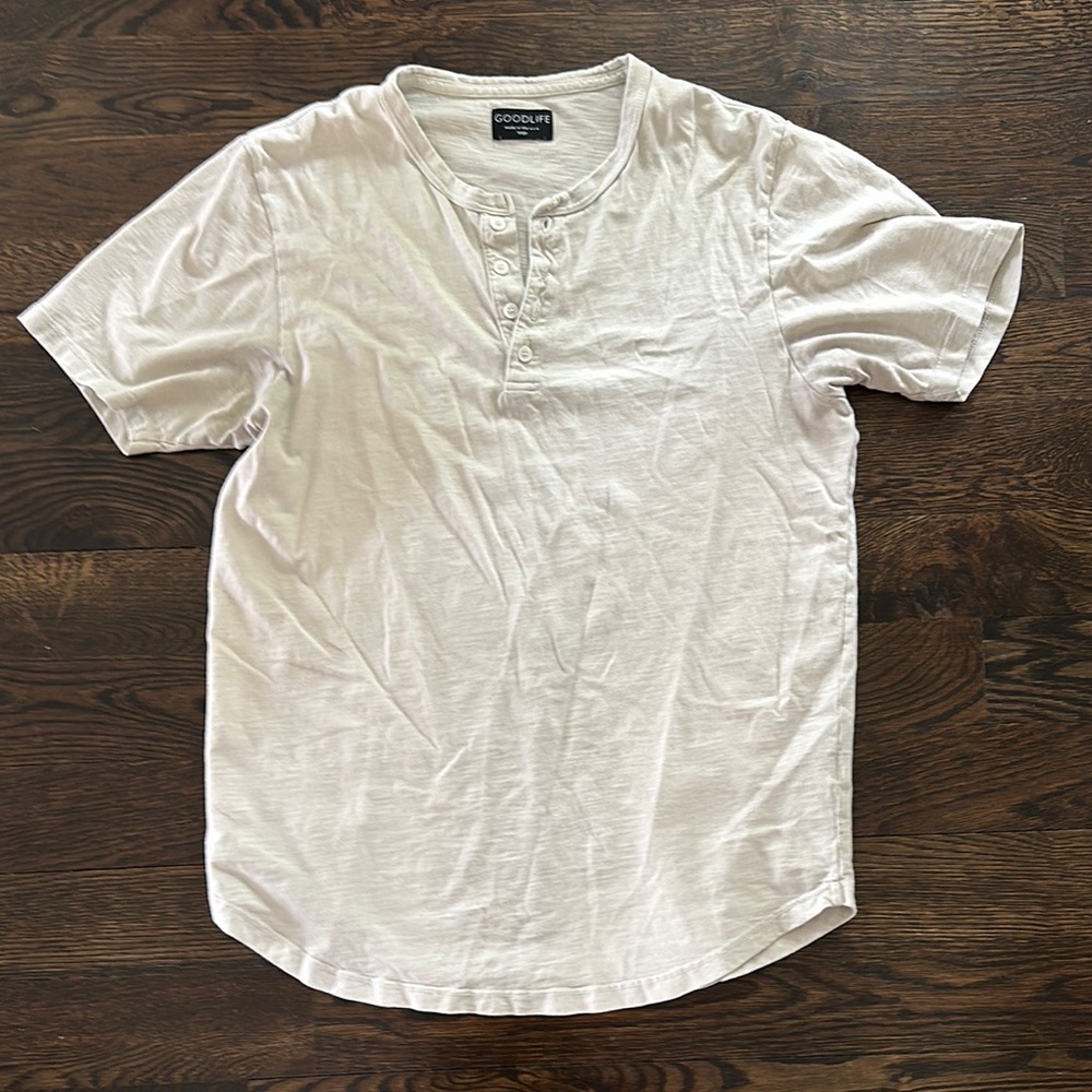 Goodlife White Short Sleeve Tee Casual Comfort